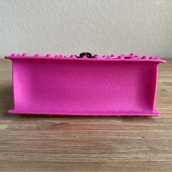 Vibrant Pink Mini Bag with Studded Accents - Picture 6 of 10